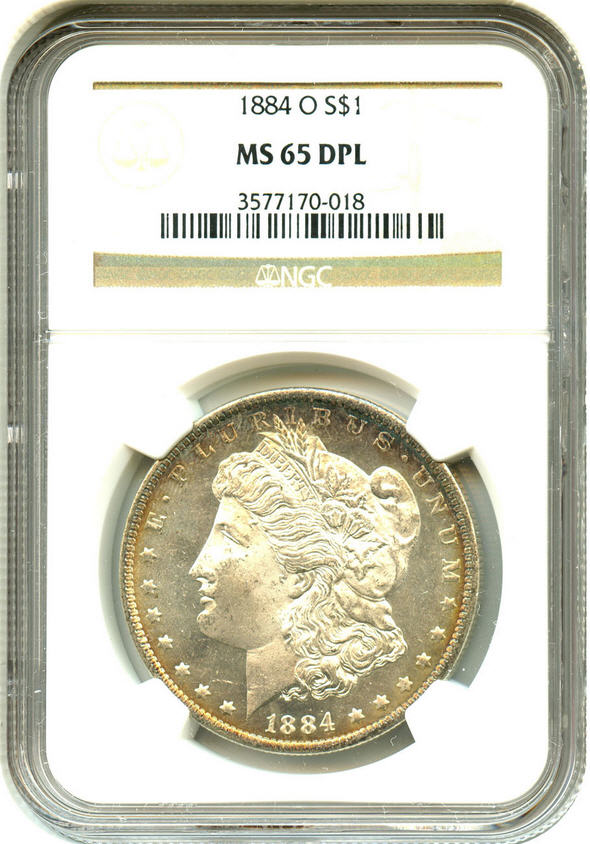 アンティークコイン　アメリカ　1ドル　モルガン銀貨1884-O ＄1 NGC MS65 DMPL