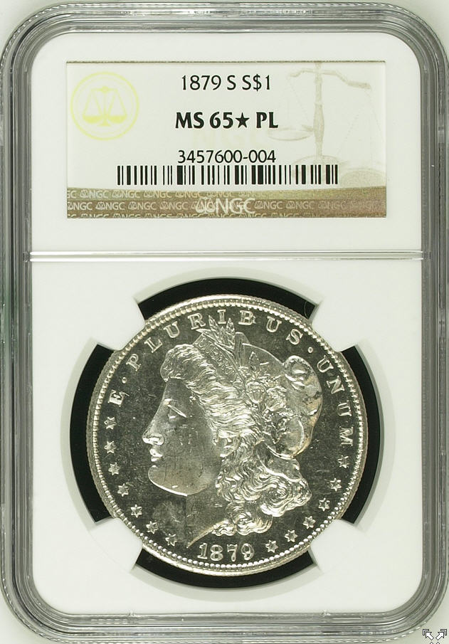 1879-S NGC MS65 モルガン銀貨 1879-S モーガン シルバー ダラー