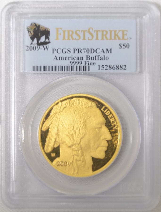 2009-Wバッファロー金貨50ドル　1オンス　PCGS　PR70DCAMファーストストライク