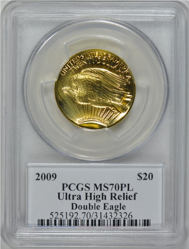 【動画あり】2009ウルトラハイリリーフ金貨　PCGS-MS70 PL（プルーフライク）未使用　Edmund C. Moyサイン入り31432328