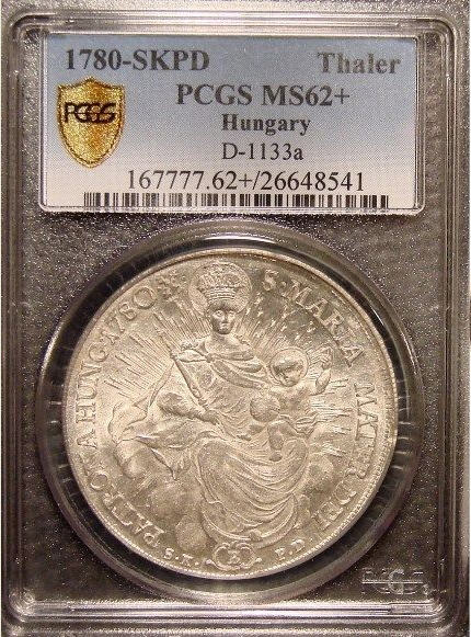1780 SKPD Maria Theresia (1740-1780) Madonna Taler. PCGS MS-62+