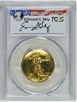 【動画あり】2009ウルトラハイリリーフ金貨　PCGS-MS70Edmund C. Moyサイン入り519757.70-31432337