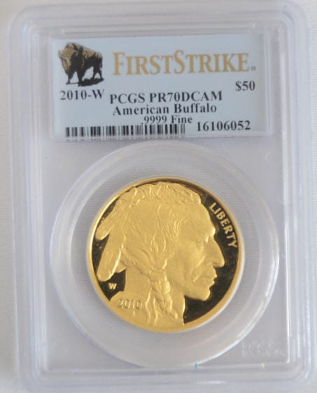 2010-Wバッファロー金貨50ドル　1オンス　PCGS　PR70DCAMファーストストライク