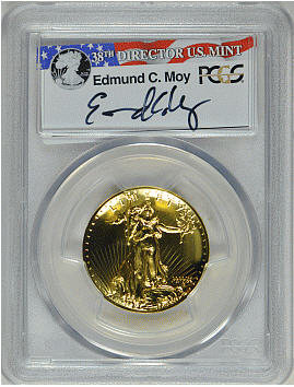 2009ウルトラハイリリーフ金貨　PCGS-MS70 PL（プルーフライク）未使用　モイサイン入り1584