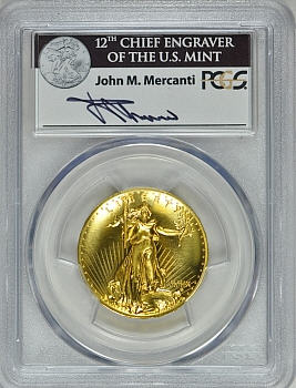 【動画あり】2009ウルトラハイリリーフ金貨　PCGS-MS70　Mercanti サイン入り