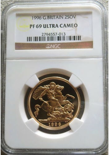 1996グレートブリテン 2ソブリン金貨PF69 UCAM NGC | イギリスモダン