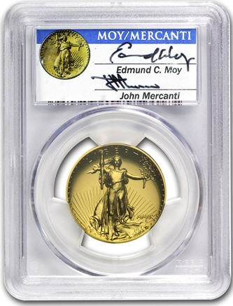【動画あり】2009ウルトラハイリリーフ金貨　PCGS-MS70PL　モイ＆マーカンティサイン入り
