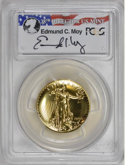 【動画あり】【初登場】2009ウルトラハイリリーフ金貨　PCGS-MS70PLファーストストライク　モイサイン入り