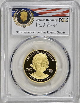 【動画あり】2015-W 10ドル金貨 ジャクリーン・ケネディ 　＄10 PCGS PR70DCAM(First Strike)Camelot Collection