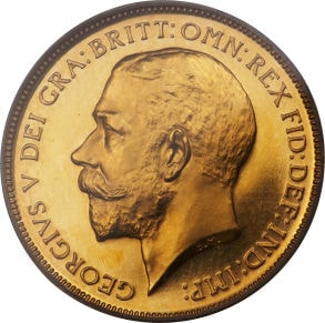 【動画あり】グレートブリテン1911年2ポンド　プルーフ金貨ジョージ5世 PR63 PCGS