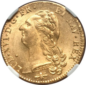 【動画あり】フランス 1786年ルイ16世2ルイドール金貨1786-D MS64 NGC