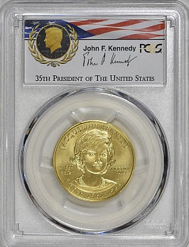 【ラスト1枚動画あり】2015-W 10ドル金貨 ジャクリーン・ケネディ 　＄10 PCGS MS70(First Strike)Camelot Collection