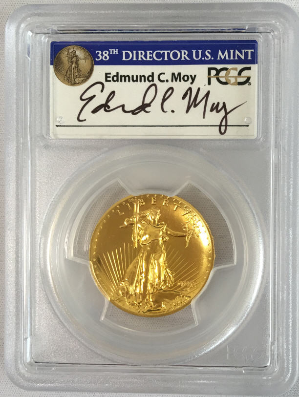 【初登場】【箱一式付き】2009ウルトラハイリリーフ金貨　PCGS-MS70PLファーストストライク　モイサイン入り