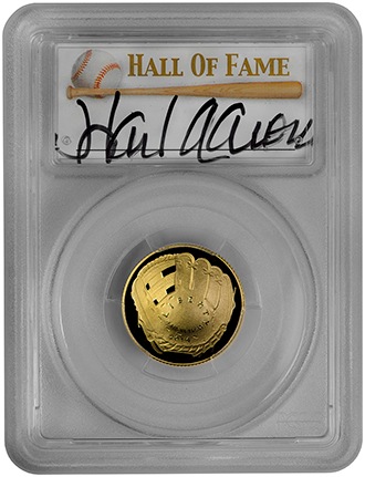 2014メジャーリーグベースボール記念コイン 5ドル金貨ハンクアーロン　PCGS-PR70DCAM - First Strike　