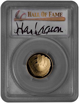 【世界で一枚】2014メジャーリーグベースボール記念コイン1959年ナショナルリーグ　バッティングチャンピオン 5ドル金貨ハンクアーロン　PCGS-PR70DCAM