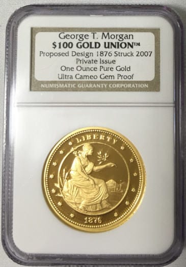 2007 George T. Morgan $100 Gold モルガン1オンス金貨