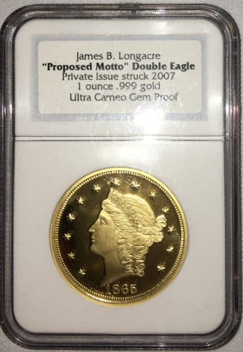 2007 ジェームズ・ロングエーカー MOTTO GOLD $20金貨 NGC GEM PROOF ULTRA CAMEO