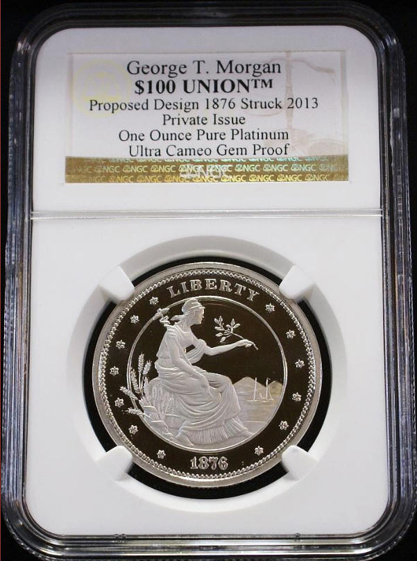 2013 George T. Morgan $100 Gold モルガン1オンス プラチナ貨