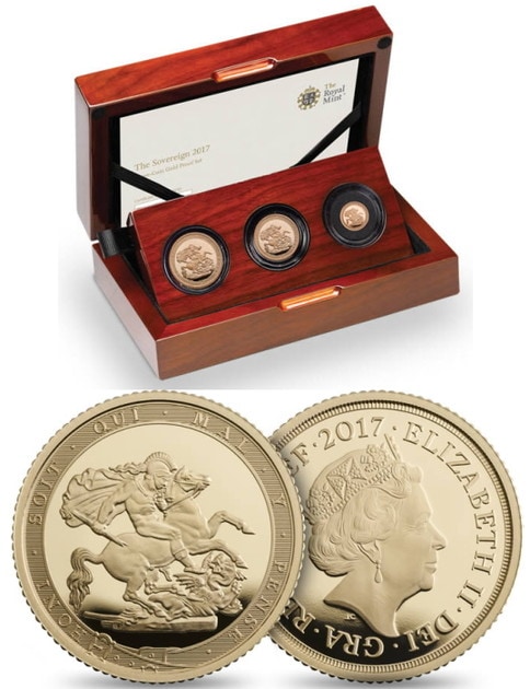 【動画あり】200周年　2017年グレートブリテン　プルーフ3枚セット箱付き2554