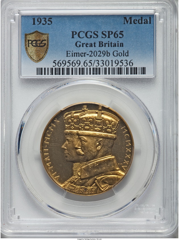 PCGS SP62 1935 イギリス ジョージ５世 シルバージュビリー銀メダル Antique Coin ALE アンティークコイン エーエルイー / 1935年 英国