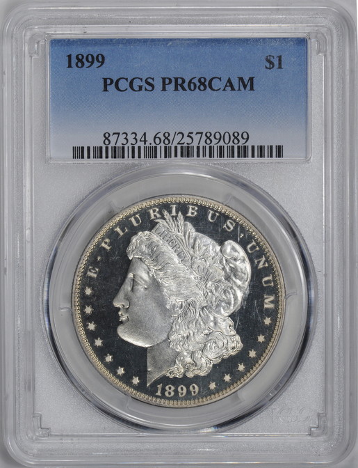 アンティークコイン　アメリカ　1ドル　モルガン銀貨1899 ＄1 PCGS PR68CAMEO