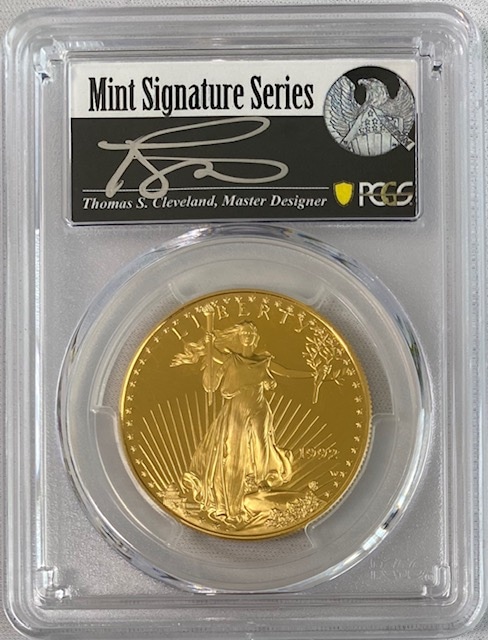 アメリカ50ドル金貨　ゴールドイーグル　1992-W年 $50PCGS PR70DCAMクリーブランドサイン入り-71801468
