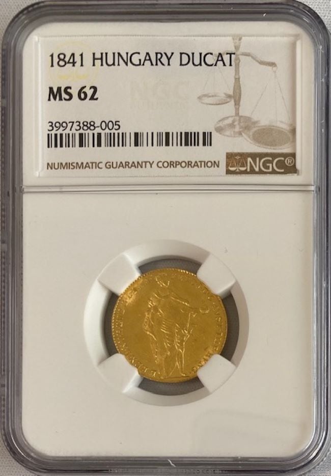 ハンガリー 1841年 フェルディナント5世 1ダカット金貨 NGC-MS62