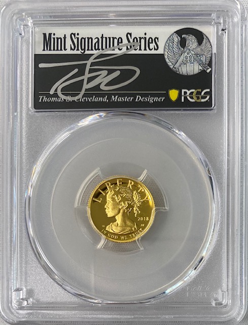 アメリカ10ドル金貨2018-W年アメリカンリバティ・ハイリリーフPCGS-PR70DCAMクリーブランドサイン入り-402269783