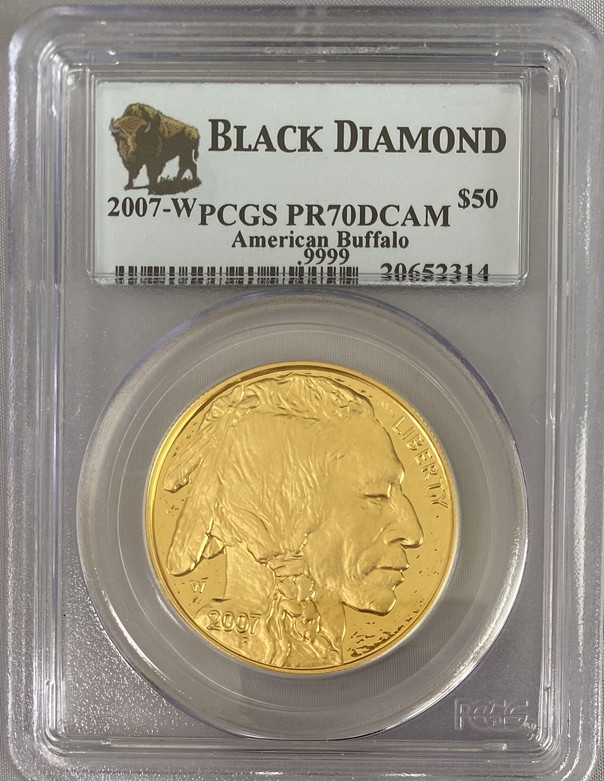 【動画あり】2007-Wバッファロー金貨50ドル1オンスPCGS-PR70DCAM