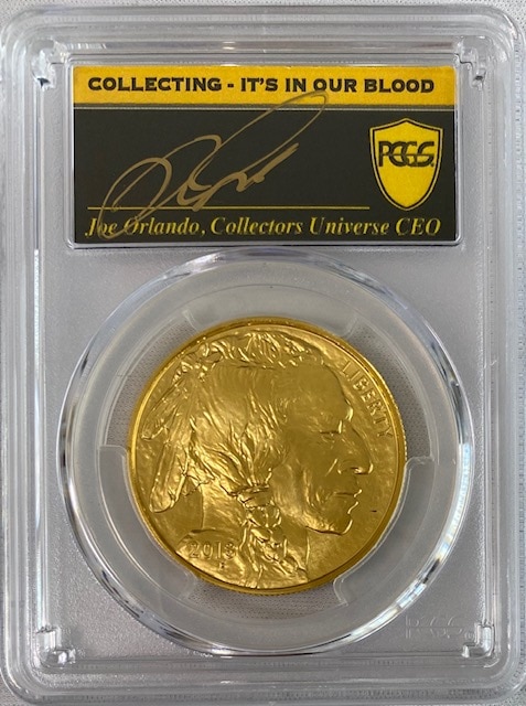 【動画あり】2018バッファロー金貨50ドル1オンスPCGS-MS70ファーストデイオブイシュー・ジョーオーランドサイン入り-34507399