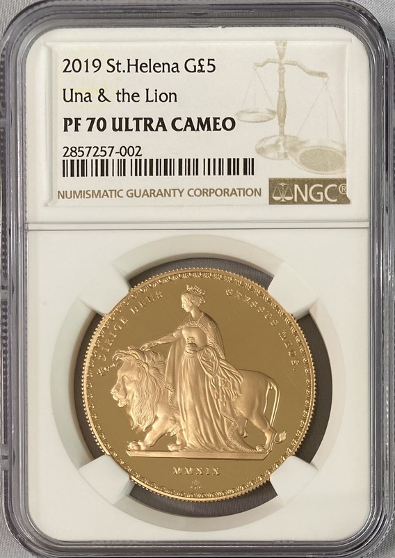 2019年 グレートブリテン領 セントヘレナ島ウナ＆ライオン5ポンド