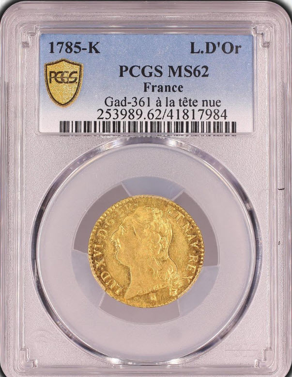 1776年 フランスルイ16世 ジェトン銀貨 JCC | ジャパンコインキャビネット / フランス 1786A エキュ