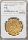 アンティークコイン スパニッシュ・ネザーランド 1645年 フェリペ4世 2ソブリン・ドール NGC-AU58|スペイン|アンティークコイン　欧州 英国・フランス・ドイツその他