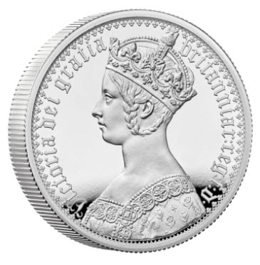 グレートブリテン2021年ニューゴシッククラウンポートレイト2オンス5ポンド銀貨オリジナル箱付き