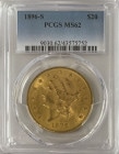 【資産防衛】アンティークコイン アメリカ 20ドル金貨 リバティヘッド1896-S $20 PCGS-MS62|20ドル金貨リバティヘッド　G$20|アンティークコイン　アメリカ【20ドル】金貨