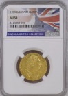 【レア度2-R2】グレートブリテン 1783年 ジョージ3世 1ギニー金貨 NGC-AU58