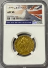 【動画あり】【レア度2-R2】グレートブリテン 1749年 ジョージ2世 1ギニー金貨 NGC-AU58|イギリス|アンティークコイン米・欧州・英・仏・独