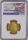 【動画あり】【レア度1-R1】グレートブリテン 1756年 ジョージ2世 1ギニー金貨 NGC-MS61