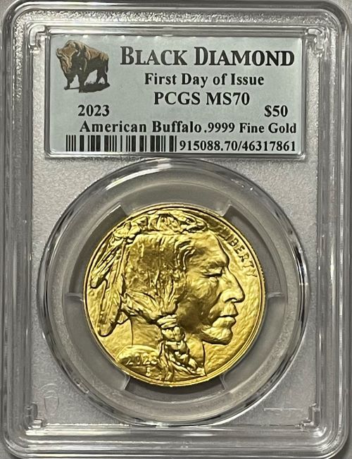 2023 バッファロー金貨 50ドル 1オンス PCGS-MS70 ファーストデイオブ