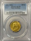 【レア度1-R1】イタリア サルディーニャ王国 1817/6-L年 ヴィットーリオ・エマヌエーレ1世 20リラ金貨 PCGS-AU55