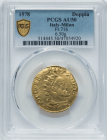 【動画あり】アンティークコイン イタリア ミラノ公国 1578年 フェリペ2世 1ドッピア金貨 PCGS-AU50