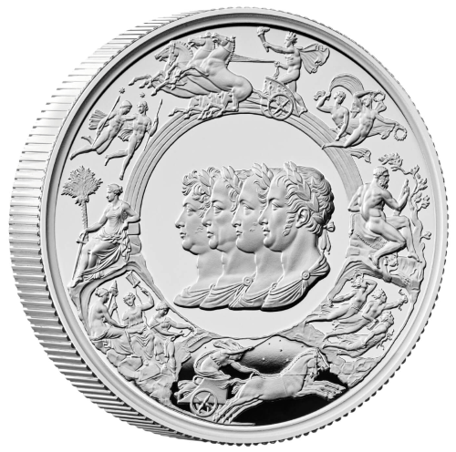 【動画あり】【The Great Engravers Collection】NGC鑑定 グレートブリテン 2024年 チャールズ三世 ウォータールー(ワーテルロー)メダル Allied Leaders 2オンス 5ポンド プルーフ銀貨