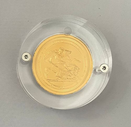 【トライアル・ピース】グレートブリテン 2024年 セントジョージとドラゴン チャールズ3世 2オンス 200ポンド プルーフ金貨