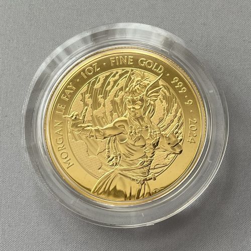 予約商品【トライアル・ピース】NGC鑑定 モダンコイン 2024年 グレートブリテン 神話と伝説シリーズ  モルガン・ル・フェイ 1オンス 100ポンド ブリオン金貨 箱付き
