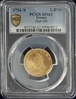 【動画あり】【レア度1-R1】フランス 1726-X年 ルイ15世 1ルイドール金貨 PCGS-MS62