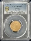 アンティークコイン フランス 第二共和政 1851-A年 20フラン金貨 PCGS-MS66+