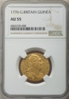 グレートブリテン 1776年 ギニー金貨 ジョージ3世 NGC-AU55
