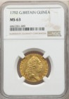 グレートブリテン 1792年 ギニー金貨 ジョージ3世 NGC-MS63