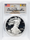 【エミリー・S・ダムストラ サイン入り】アドバンスド・リリース アメリカ 1ドル タイプ2 シルバーイーグル銀貨 2022-S年 PCGS PR70-DCAM