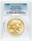アメリカ 2008年 50ドル バッファロー 1オンス 純金地金金貨 PCGS-MS70 47369620
